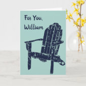 Adirondack-stoel aangepaste boodschap elke gelegen kaart (Gele Bloem)