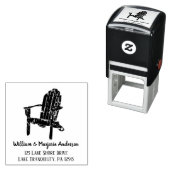 Adirondack Stoel Illustratie Retouradres Zelfinktende Stempel (In situ)