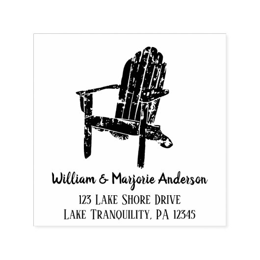 Adirondack Stoel Illustratie Retouradres Zelfinktende Stempel (Design)