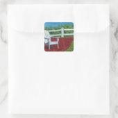 Adirondack-stoel Schilderen Vierkante Sticker (Tas)