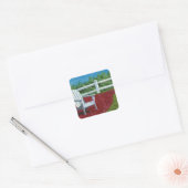 Adirondack-stoel Schilderen Vierkante Sticker (Envelop)