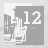 Adirondack stoel tafel nummer grijs kaart (Voorkant / Achterkant)