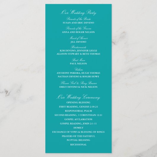 Adirondack Stoelen | Ceremony-programma Programmakaart (Achterkant)