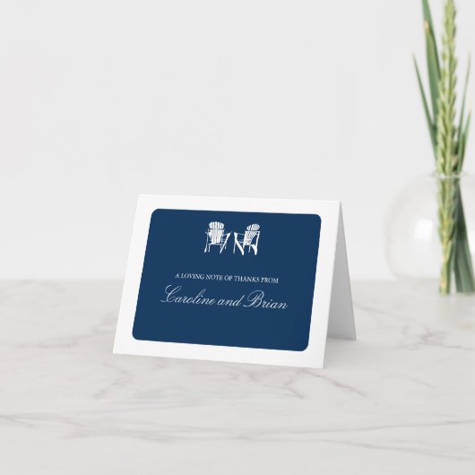 Adirondack Stoelen Dank Je Bedankkaart (Voorkant)