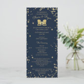 Adirondack stoelen en sterrenhemel marine blauw programmakaart (Staand voorkant)