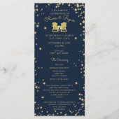 Adirondack stoelen en sterrenhemel marine blauw programmakaart (Voorkant)