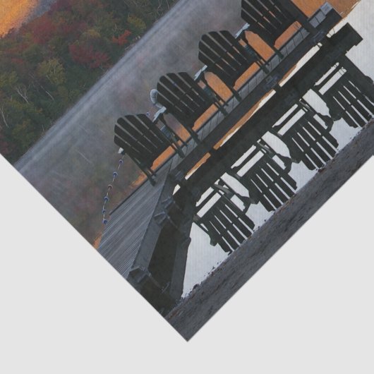 Adirondack-stoelen Heart Lake Herfst Tissuepapier (Detail)