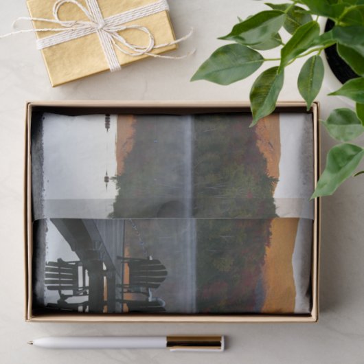 Adirondack-stoelen Heart Lake Herfst Tissuepapier (Geschenk)