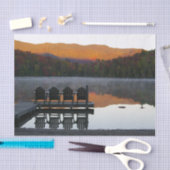Adirondack-stoelen Heart Lake Herfst Tissuepapier (Craft)