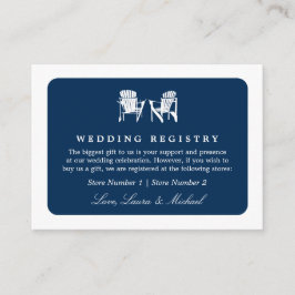 Adirondack Stoelen | Huwelijksbruids Gift Registry Informatiekaartje