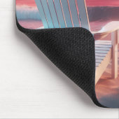 Adirondack stoelen in roze zonsondergang muismat (Hoek)