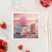 Adirondack stoelen in roze zonsondergang servet (Insitu)