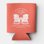 Adirondack Stoelen Koraal Blikjeskoeler (Voorkant)