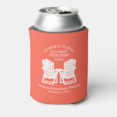 Adirondack Stoelen Koraal Blikjeskoeler (Blikje Achterkant)