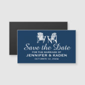 Adirondack Stoelen Marine Blauw | Save the date (Voorkant / Achterkant)