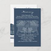 Adirondack Stoelen Navy Blue Interary Informatiekaartje (Voorkant / Achterkant)