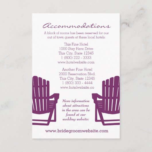 Adirondack Stoelen Plum Interary Informatiekaartje (Achterkant)