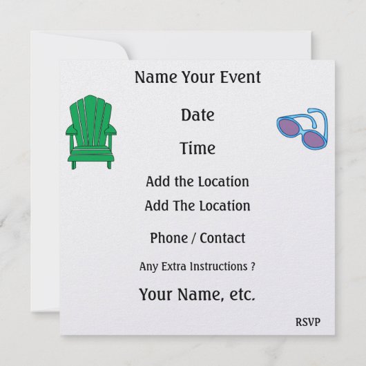 Adirondack stoelen - SRF Kaart (Achterkant)