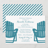 Adirondack stoelen strand verjaardag kaart (Voorkant / Achterkant)