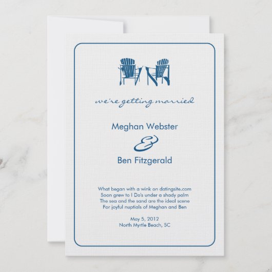 Adirondack Stoelen Trouw Aankondiging (Voorkant)