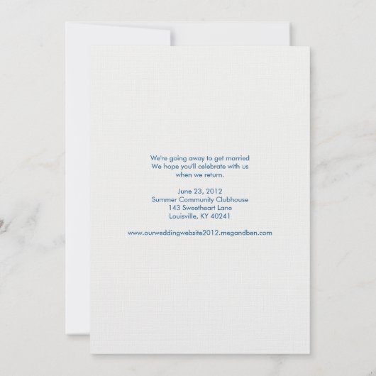 Adirondack Stoelen Trouw Aankondiging (Achterkant)