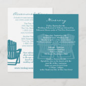 Adirondack Stoelen Trouw Intinerary Kaart (Voorkant / Achterkant)