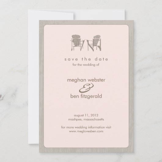 Adirondack-stoelen Wedding Save the Date (Voorkant)