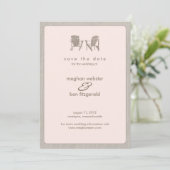 Adirondack-stoelen Wedding Save the Date (Staand voorkant)