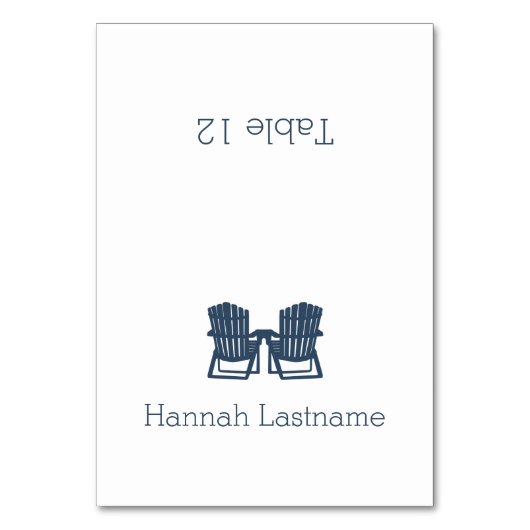 Adirondack Stoelen Zittende Kaart (Voorkant)