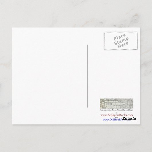 Adirondack Survey Sketch - Verplanck Colvin Map Briefkaart (Achterkant)