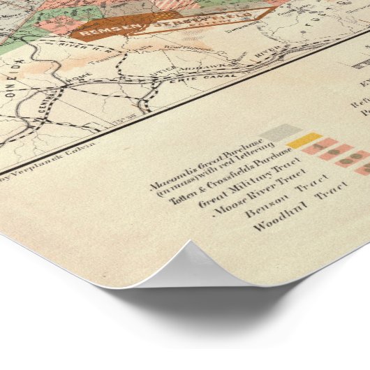 Adirondack Survey Sketch - Verplanck Colvin Map Poster (Hoek)