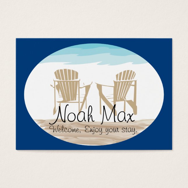 Adirondack Welkom Label Visitekaartjes (Voorkant)