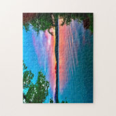 Adirondack zonsondergang op het meer legpuzzel (Verticaal)