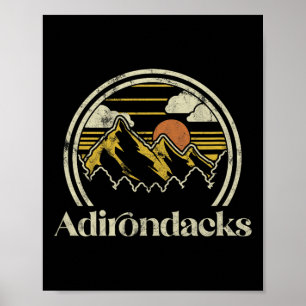 Adirondacks-gebergte New York Vintage Wandelkamp Poster