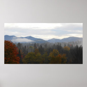 Adirondacks High Peaks Mountains Autumn Poster