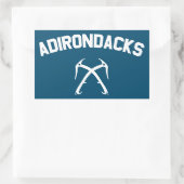 Adirondacks ijsbaan rechthoekige sticker (Tas)