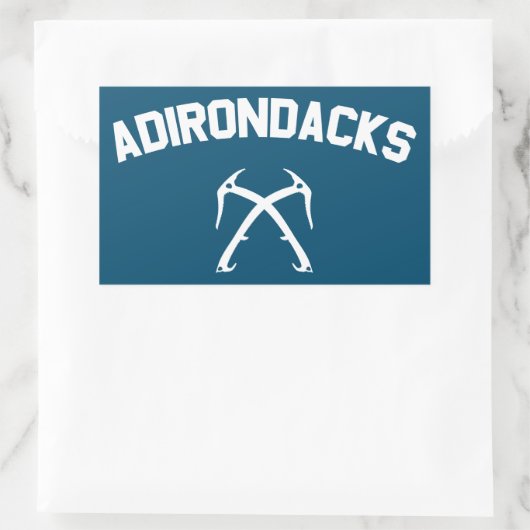 Adirondacks ijsbaan rechthoekige sticker (Tas)