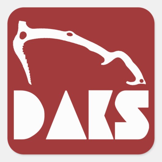 Adirondacks ijsbaan vierkante sticker (Voorkant)