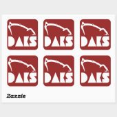 Adirondacks ijsbaan vierkante sticker (Vel)