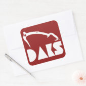 Adirondacks ijsbaan vierkante sticker (Envelop)