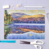 Adirondacks in de herfst Heart Lake Tissuepapier (Craft)