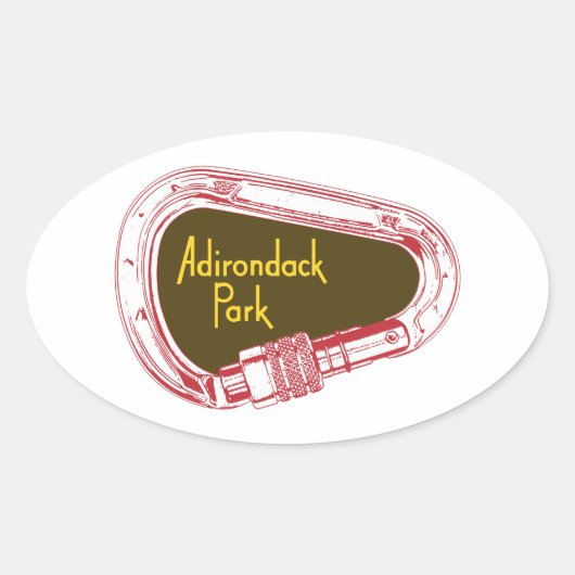 Adirondacks Klim Carabiner Ovale Sticker (Voorkant)