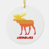 Adirondacks Moose Keramisch Ornament (Voorkant)