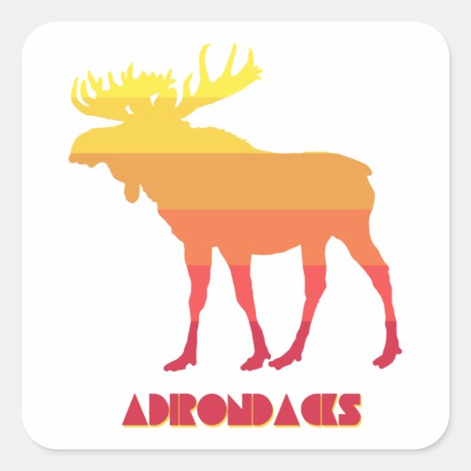 Adirondacks Moose Vierkante Sticker (Voorkant)