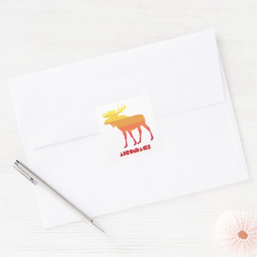 Adirondacks Moose Vierkante Sticker (Envelop)