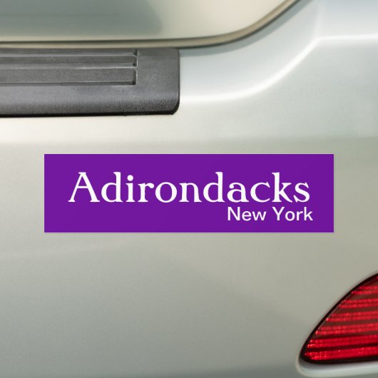 Adirondacks, New York Bumpersticker (Op auto)