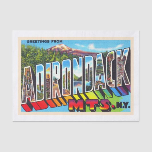 Adirondacks New York  groot Briefkaart Tissuepapier (Voorkant)