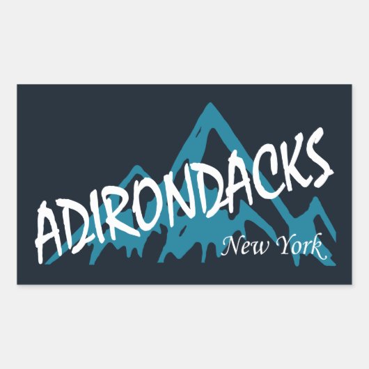 Adirondacks New York Mountains Rechthoekige Sticker (Voorkant)