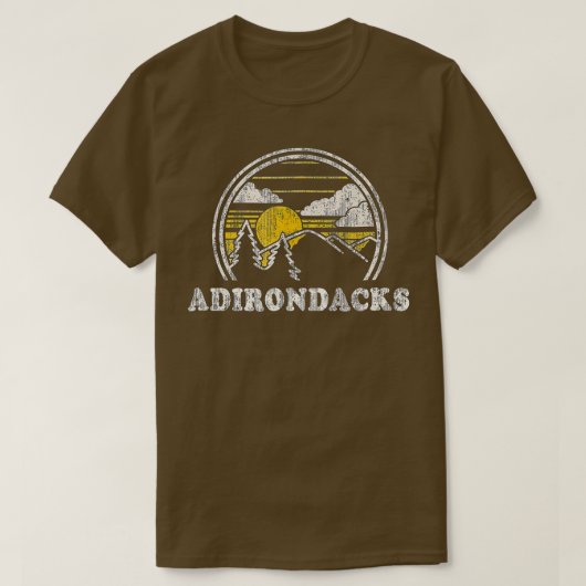 Adirondacks New York NY  Hiking Mountains T-shirt (Design voorkant)