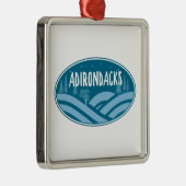 Adirondacks New York Outdoors Metalen Ornament (Rechts)